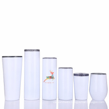 12 15 20 30 oz sublimation straight egg shape blanks stainless steel double wall vacuum insulated tumbler  cup